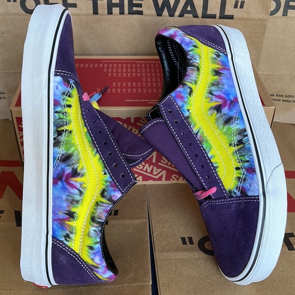 Vans Old Skool Tie Dye Mysterioso/True White Men’s sneakers - Picture 12 of 16